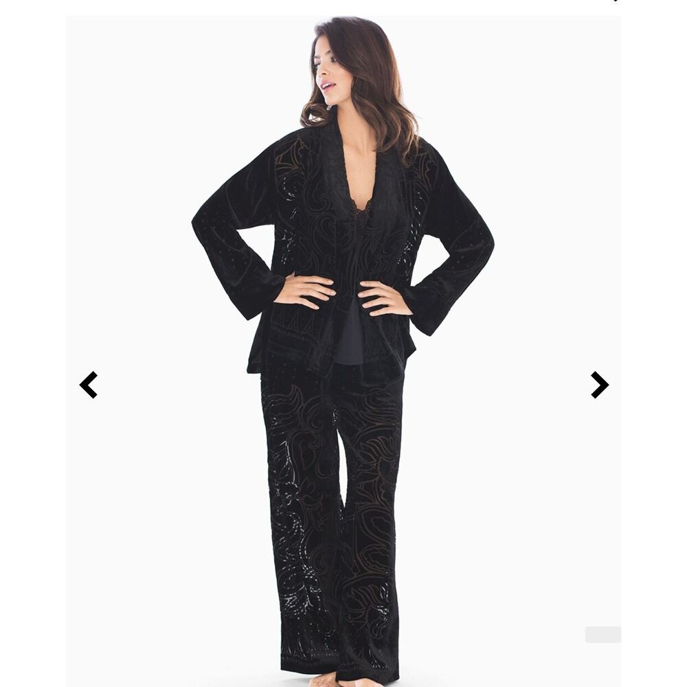 Soma Limited Edition Velvet Noir Wrap Robe & Velvet Pants - NWT - XXL Tall - Picture 2 of 16